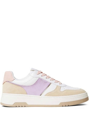 TWINSET colour-block leather sneakers - White