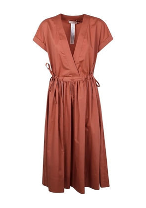 TWINSET tie-detail wrap dress - Brown