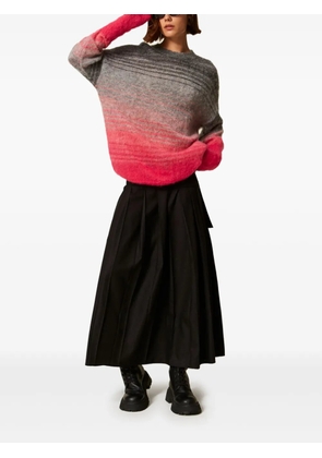 TWINSET pleated midi A-line skirt - Black