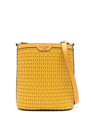 TWINSET logo-plaque bucket bag - Yellow