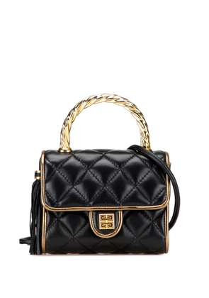 Givenchy Pre-Owned 20th Century Mini Quilted Leather Top Handle Bag satchel - Black