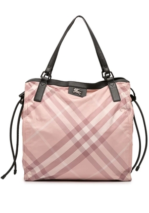 Burberry Pre-Owned 2000-2017 Supernova Check Nylon Buckleigh tote bag - Pink