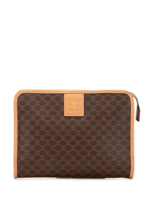 Celine Pre-Owned 2015 Macadam Coated Canvas clutch bag - Brown