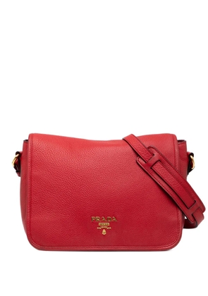 Prada Pre-Owned 2010-2025 Vitello Phenix Flap crossbody bag - Red