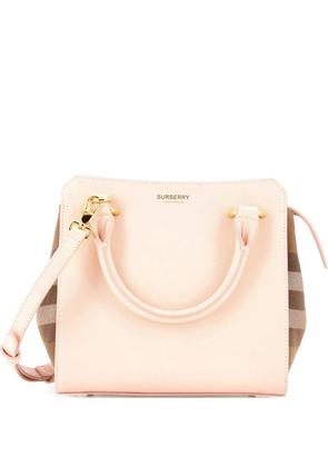 Burberry Pre-Owned Banwell Leather and House Check Canvas Mini tote bag - Brown