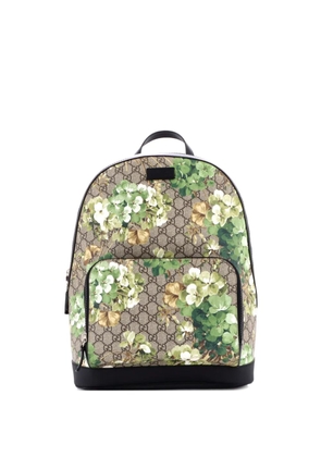 Gucci Pre-Owned Zip Pocket Blooms Print GG Coated Canvas Medium backpack - Green