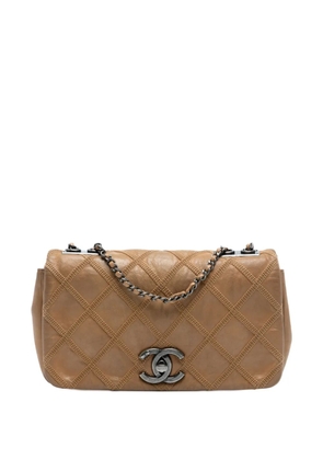 CHANEL Pre-Owned 2013-2014 CC Aged Calfskin Diamond Stitch Flap shoulder bag - Brown