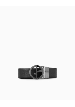 Two-toned, reversible leather belt