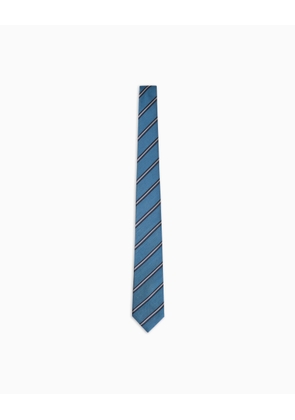 Silk regimental jacquard tie