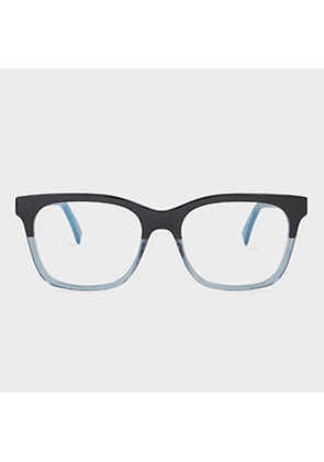Paul Smith Black Transparent 'Madron' Clip-On Spectacles Multicolour