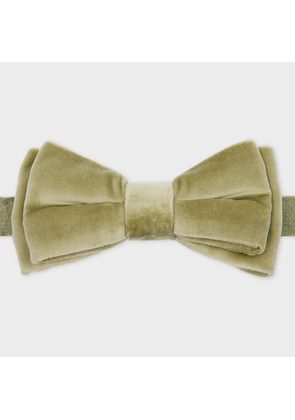 Paul Smith Pistachio Green Velvet Pre-Tied Bow Tie