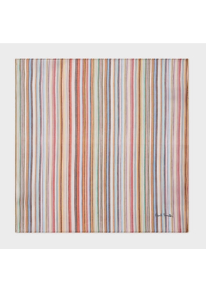 Paul Smith 'Signature Stripe' Cotton Pocket Square Multicolour