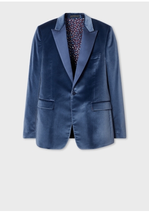 Paul Smith The Soho - Tailored-Fit Blue Velvet Evening Blazer