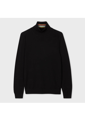 Paul Smith Black Merino Wool Roll Neck Sweater