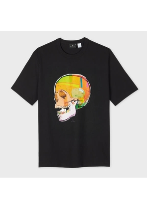 PS Paul Smith Black 'Skull Sketch' Print T-Shirt