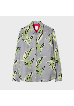 Paul Smith Mauve 'Le Peche Fish' Print Viscose Shirt Purple