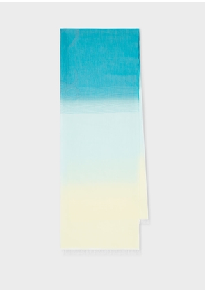 Paul Smith Women's Blue Ombre Logo Scarf