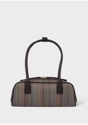 Paul Smith Women's Signature Stripe Coated Canvas 'Agatha' Bag Multicolour
