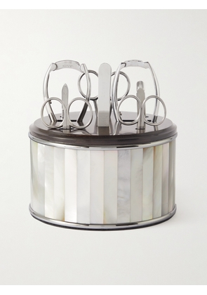 Lorenzi Milano - Mother-of-Pearl and Stainless Steel Manicure Set - Men