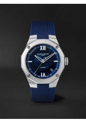 Baume & Mercier - Riviera Automatic 42mm Stainless Steel and Rubber Watch, Ref. No. M0A10701 - Men - Blue