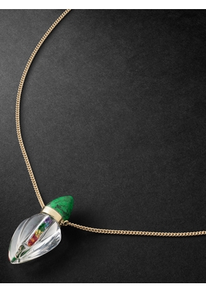 Jacquie Aiche - Verasite Gold Quartz Necklace - Men - Green