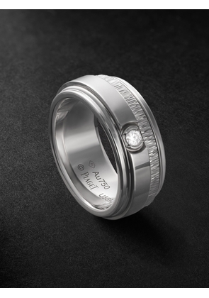 Piaget - Possession Large Engraved 18-Karat White Gold Diamond Ring - Men - Silver - 59