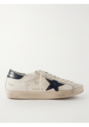 Golden Goose - Superstar Distressed Leather Sneakers - Men - Neutrals - EU 39
