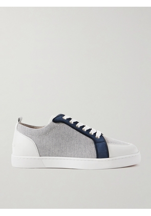 Christian Louboutin - Rantulow Suede and Leather-Trimmed Canvas Sneakers - Men - Gray - EU 40