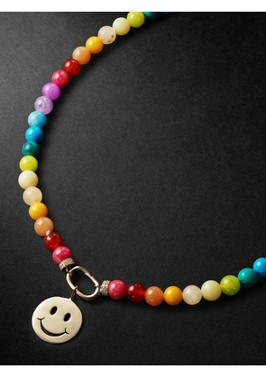 Sydney Evan - Gold Diamond Beaded Pendant Necklace - Men - Multi