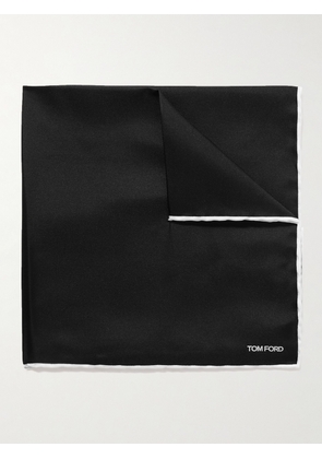 TOM FORD - Silk-Twill Pocket Square - Men - Black