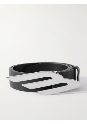Balenciaga - 3.5cm Logo-Embellished Textured-Leather Belt - Men - Black - EU 85