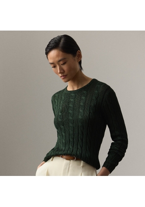 Cable-Knit Silk Crewneck Jumper