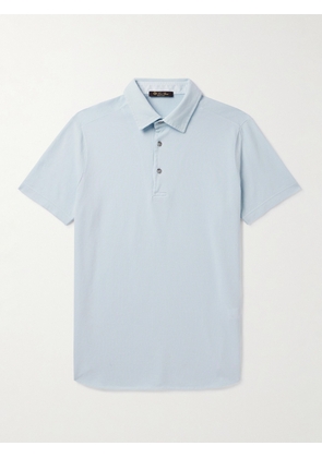 Loro Piana - Cotton-Piqué Polo Shirt - Men - Blue - XS
