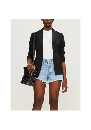 Womens Agolde Parker Mid-Rise Denim Shorts