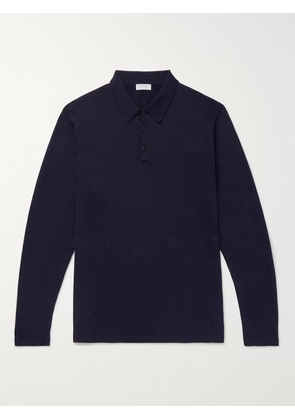 Sunspel - Sea Island Cotton-Jersey Polo Shirt - Men - Blue - S