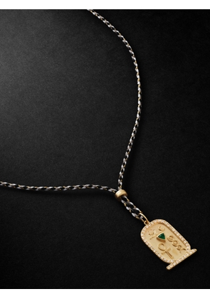 Jacquie Aiche - Gold, Silk, Diamond and Emerald Necklace - Men - Gold