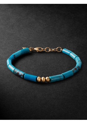 Jacquie Aiche - Gold Turquoise Beaded Bracelet - Men - Blue
