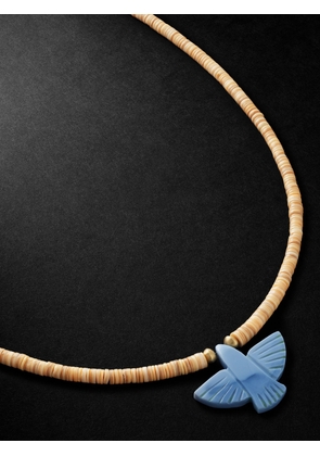 Jacquie Aiche - Gold, Opal and Heishi Shell Beaded Pendant Necklace - Men - Brown