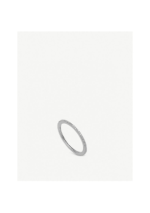 Womens Monica Vinader Skinny Sterling Silver and Diamond Eternity Ring