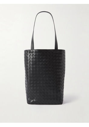 Bottega Veneta - Small N/S Intrecciato Leather Tote Bag - Men - Black