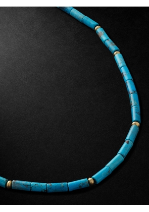 Jacquie Aiche - Gold Turquoise Beaded Necklace - Men - Blue
