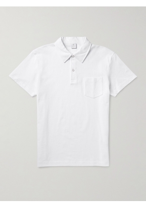 Sunspel - Riviera Cotton-Mesh Polo Shirt - Men - White - S