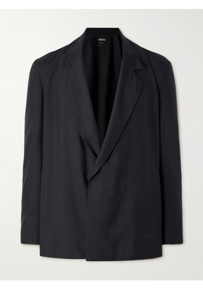 Zegna - Oversized Unstructured Silk Blazer - Men - Black - IT 50