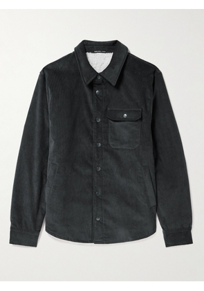 James Perse - Fleece-Lined Cotton-Blend Corduroy Jacket - Men - Black - 1