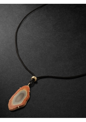 Jacquie Aiche - Gold, Jasper and Cord Pendant Necklace - Men - Red
