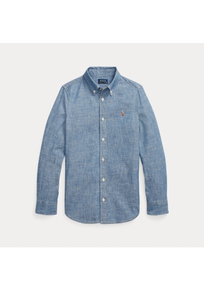 Indigo Cotton Chambray Shirt