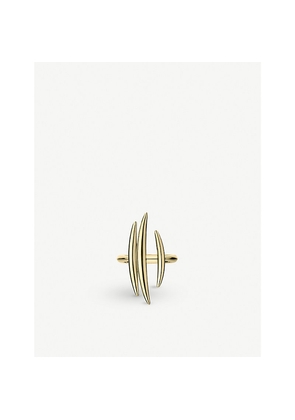 Womens Shaun Leane Quill Yellow-Gold Vermeil Triple Bar Ring