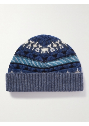 Loro Piana - Noel Fair Isle Cashmere Beanie - Men - Blue - L