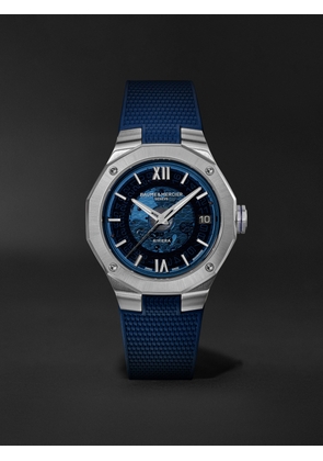 Baume & Mercier - Riviera Automatic 39mm Stainless Steel and Rubber Watch, Ref. No. 10723 - Men - Blue