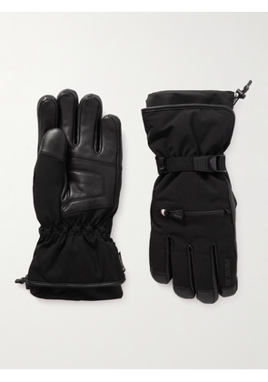 Moncler Grenoble - Logo-Appliquéd Leather-Trimmed Ski Gloves - Men - Black - M